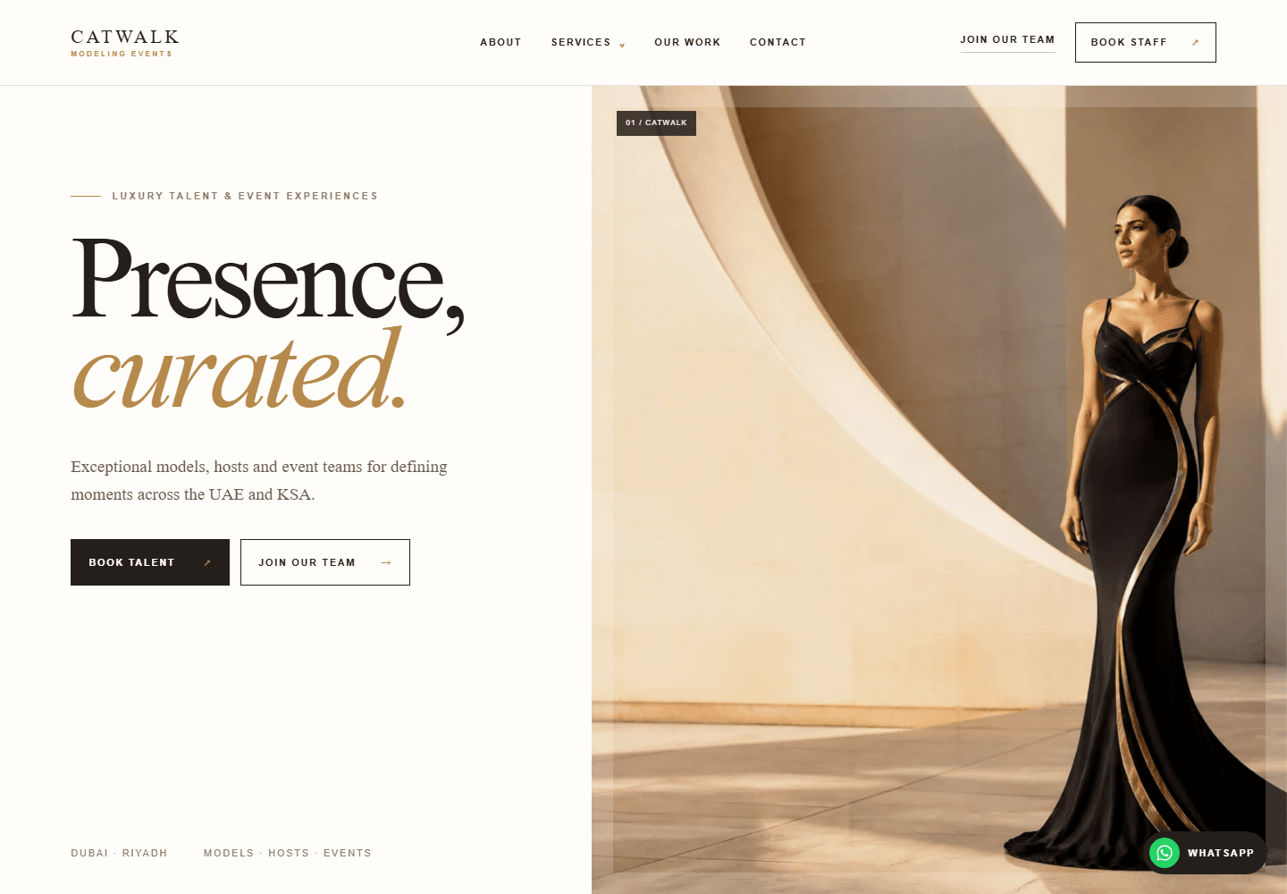 Catwalk modeling and events website