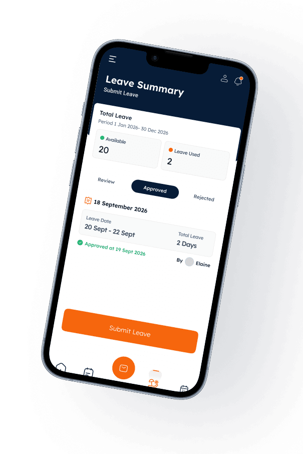 Worknize leave summary screen